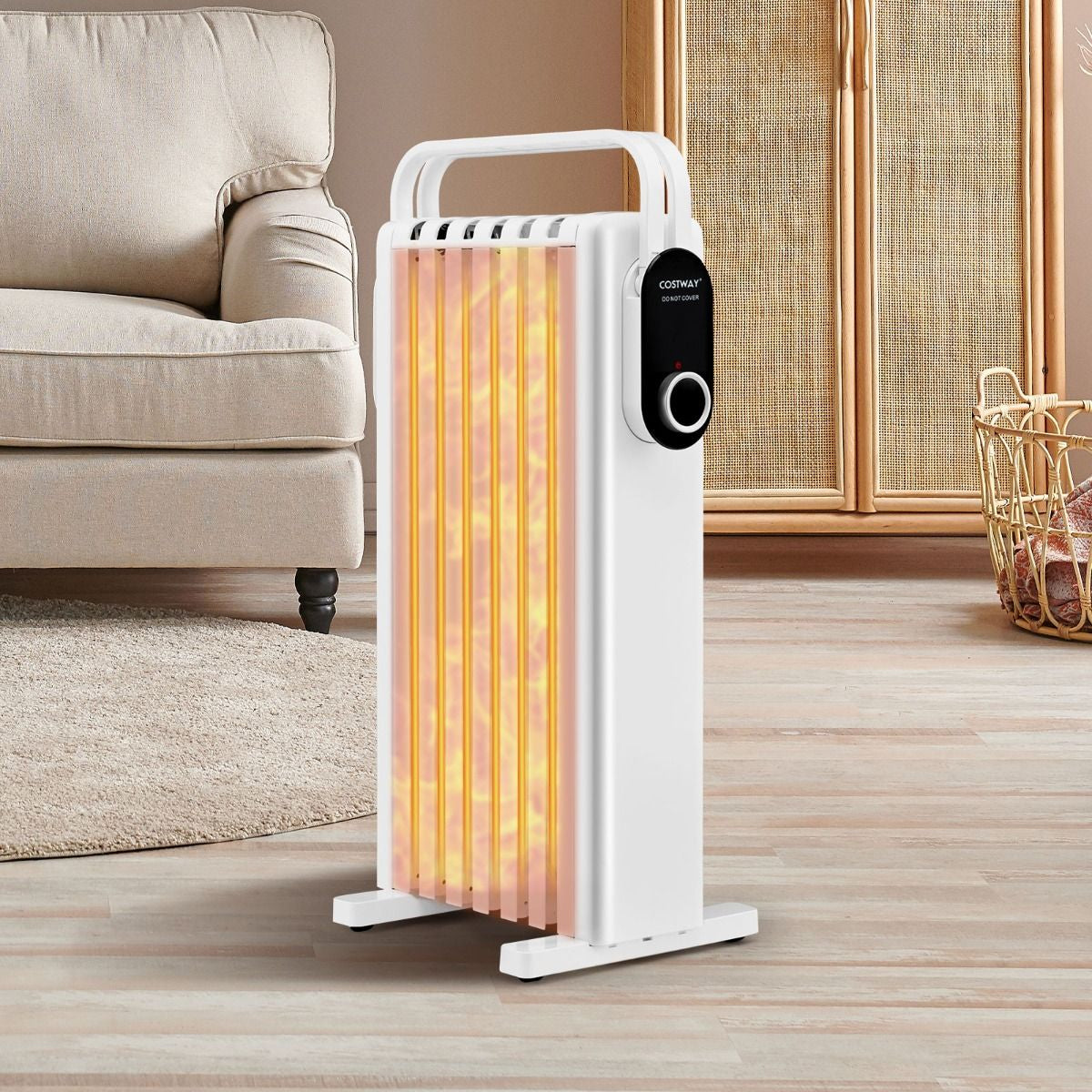 Portable Electric Heater with Overheat and Tip-Over Protection by Everything Homez